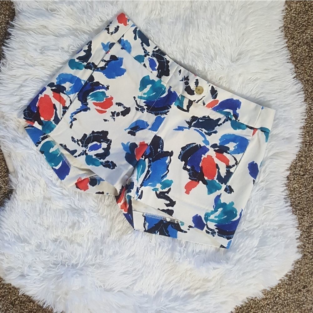 J. Crew Shorts Floral Womens Size 00 Stretch‎
